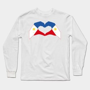 We Heart Philippines Patriot Flag Series (Double) Long Sleeve T-Shirt